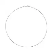 Sterling Silver Omega Necklace 