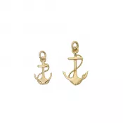 Gold Anchor Pendant with Gold Rope 