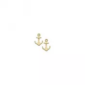 Gold Anchor Stud Earrings - Tiny & Mini
